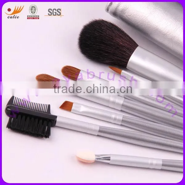 7-pcs Rainbow Series Travel Brush Set--Silvery Set