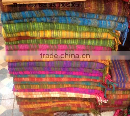 Blanket Woolen/ handmade acrylic blanket/ Light weight blanket