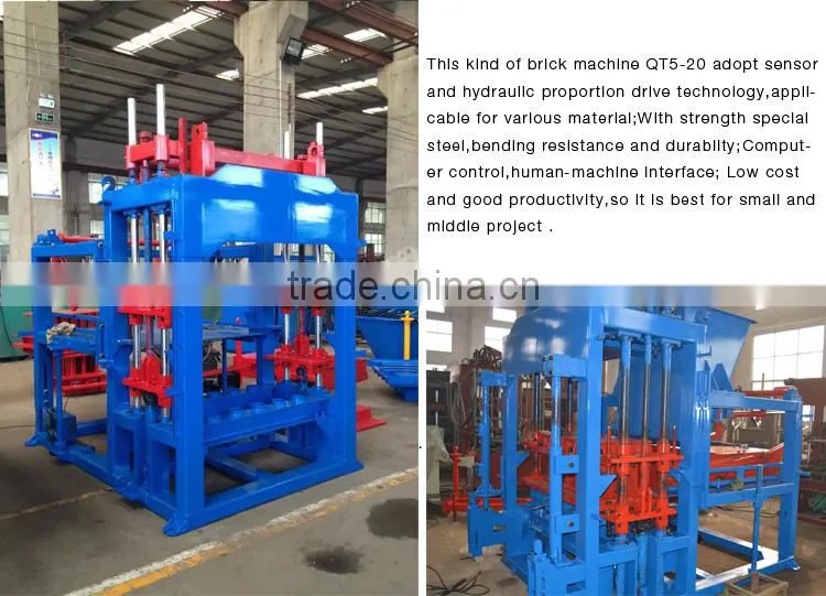 Concrete brick making machine China with design pdf