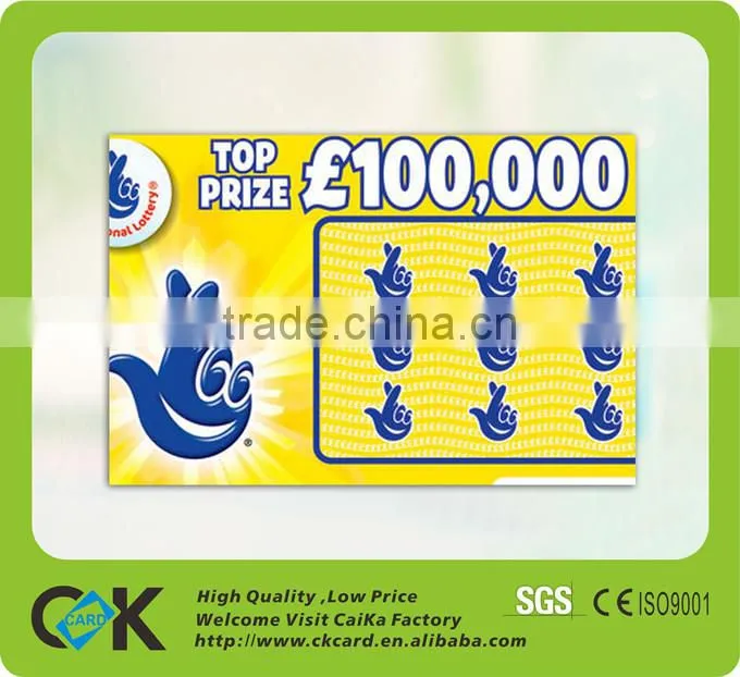 custom top grade scratch card from China golden manufacturer