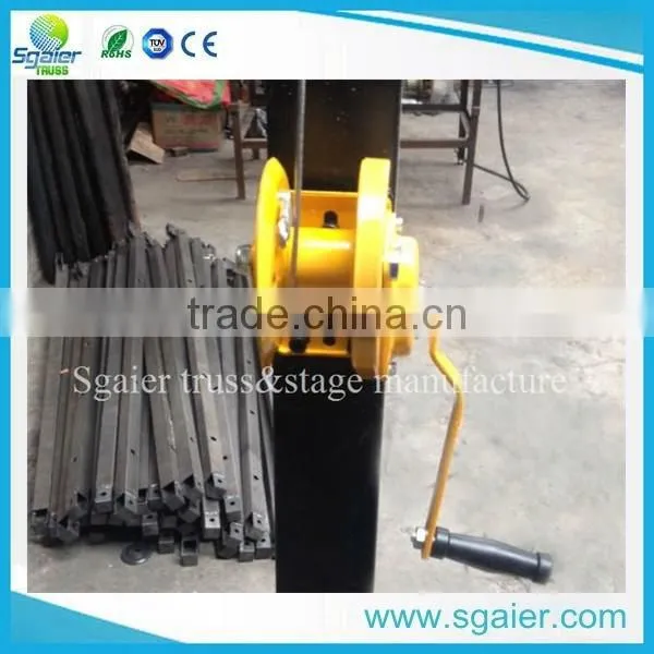 Mid-size 4.2m lifting tower lighting crank stands for dj events