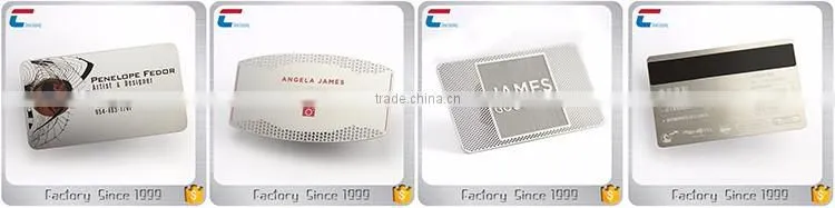 Custom printing stainless steel metal card