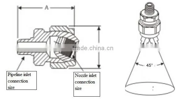 Water swivel joint veejet nozzle