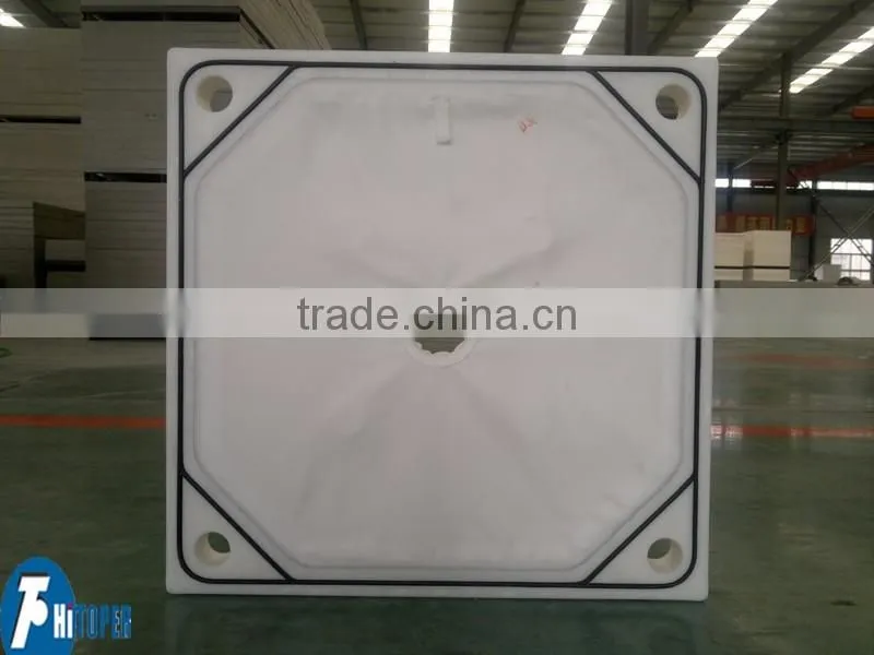 Embedded filter press plate, together with filter cloths. better to avoid leakage