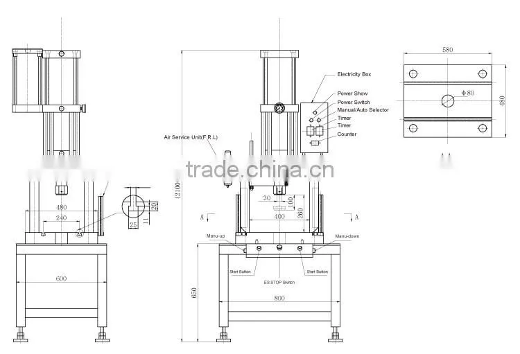 JULY low price 40 ton four column hydraulic power press machine