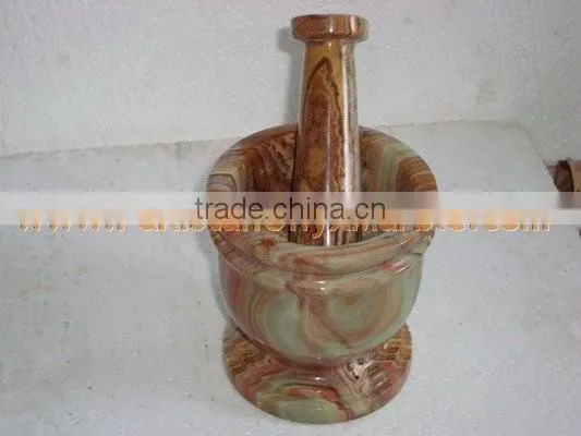 TOP PAKISTANI PURE FINE BEST QUALITY ONYX MORTAR AND PESTLE HANDICRAFTS