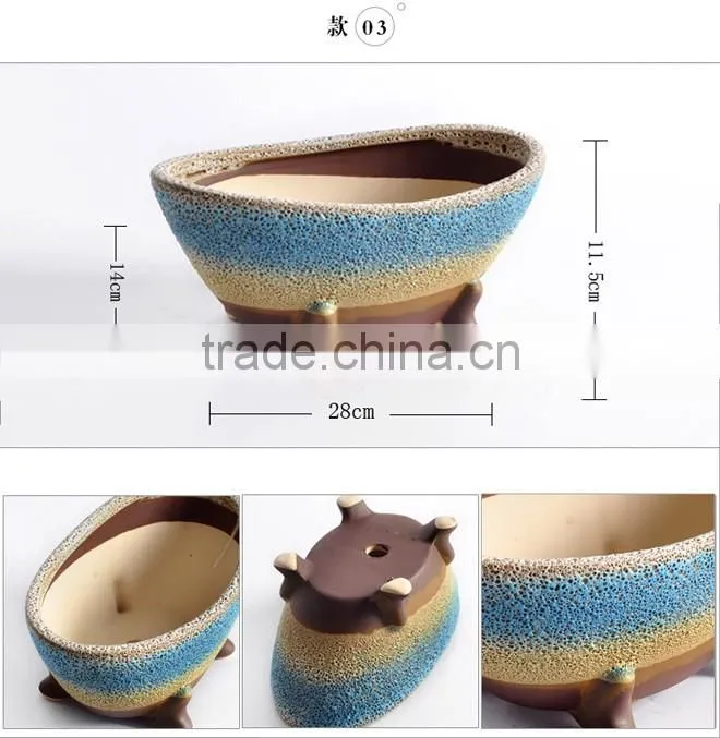 New design large caliber meaty plants ceramic outdoor planters