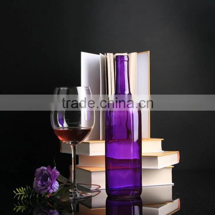 Factory selling Welcome OEM Good Quality red glass wine bottles