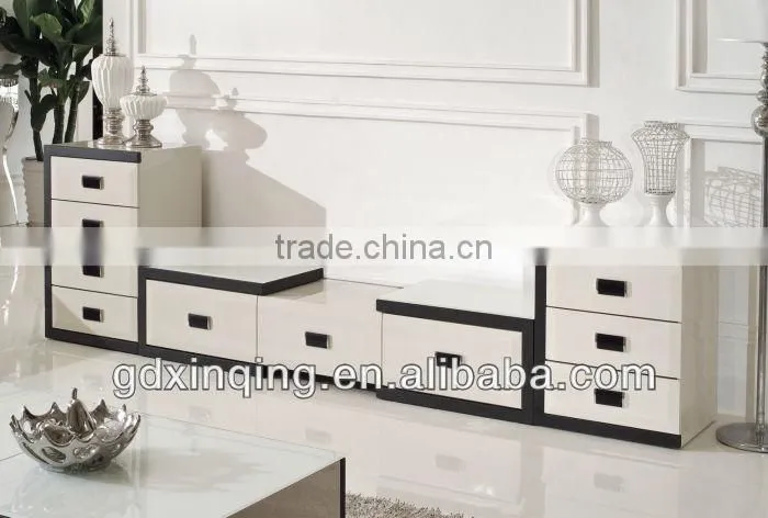 modern design wooden lcd tv stand high glossy tempered glass top tv cabinet E353