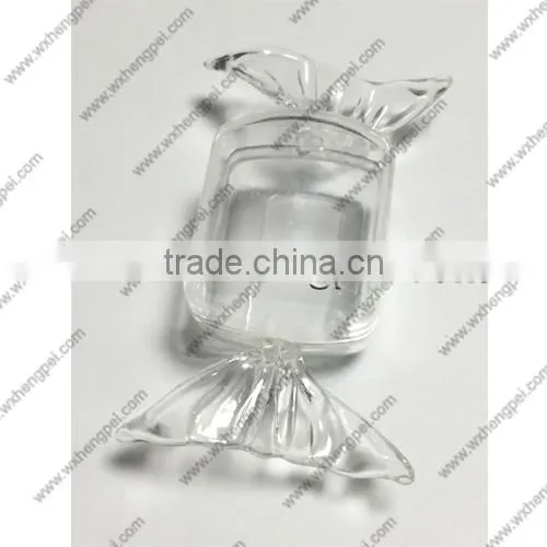Cleverish portable cute transparent candy plastic storage jewelry wedding box kit