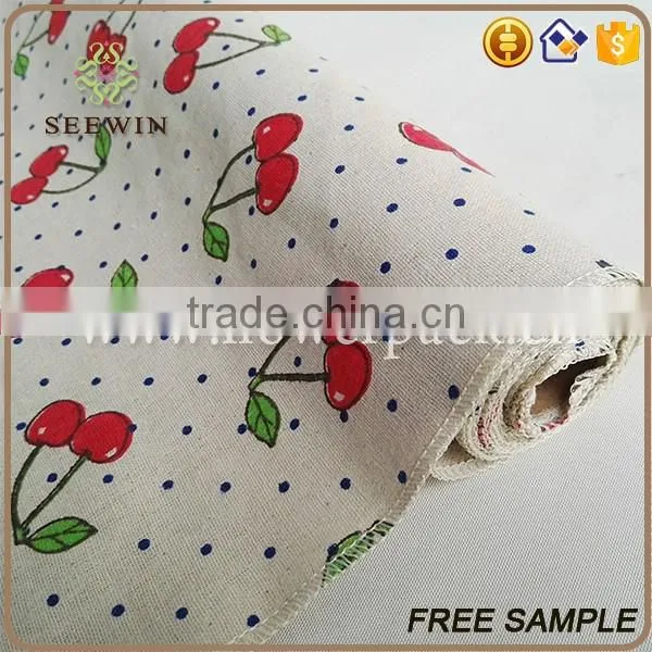 Awards Banquet Birthday Party table cover printed Polyester ramie fabric