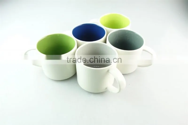 Cheap stocklot ceramic colorful beer mug with the handle