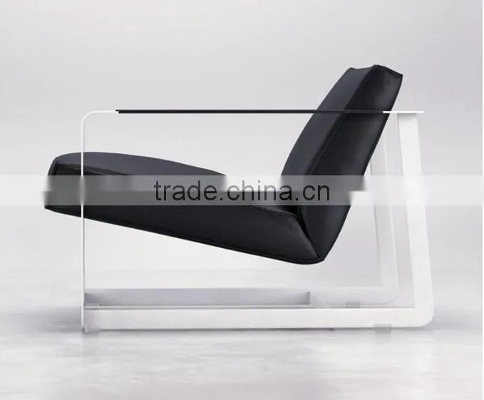 Modern metal base designer french arm chair