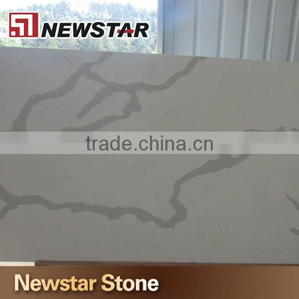 Engineered stone snow white quartz surface
