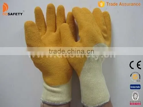 DDSAFETY Hot Sale Beige T/C Shell Latex Coated Glove
