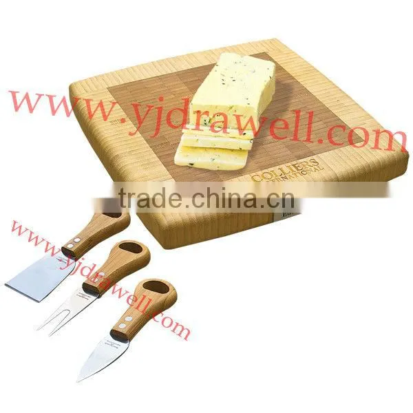 AM-1706 Wooden Board with 4-Piece cheese knife set/Cheese Tools