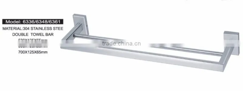 Bath Hardware factory supply stainless steel double bar towel rack