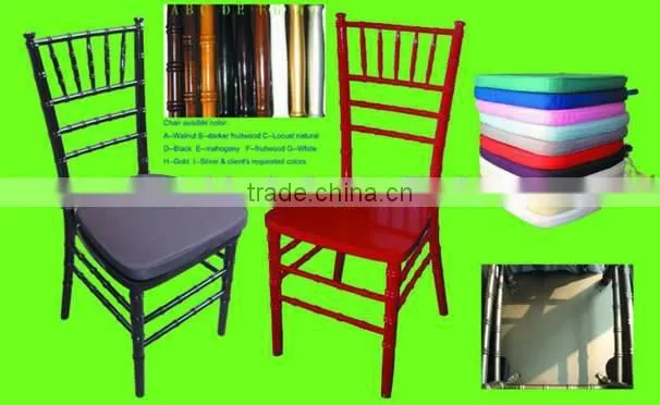 High quality white wood silla tiffany chair white chiavari chair