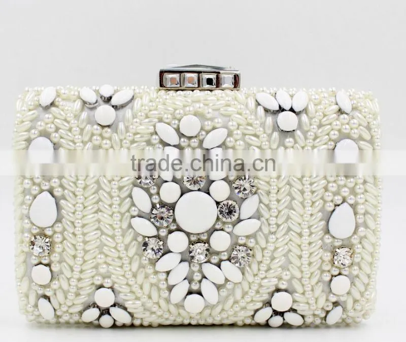 vintage style crystal stone evening bag