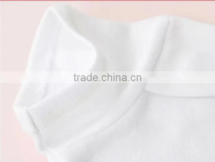 Cheapest quality100% cotton plain white baby rompers