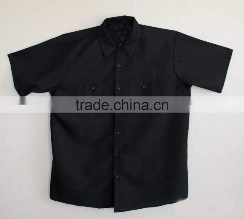 short sleeve custom workwear uniform with pockets blank industrial work shirts