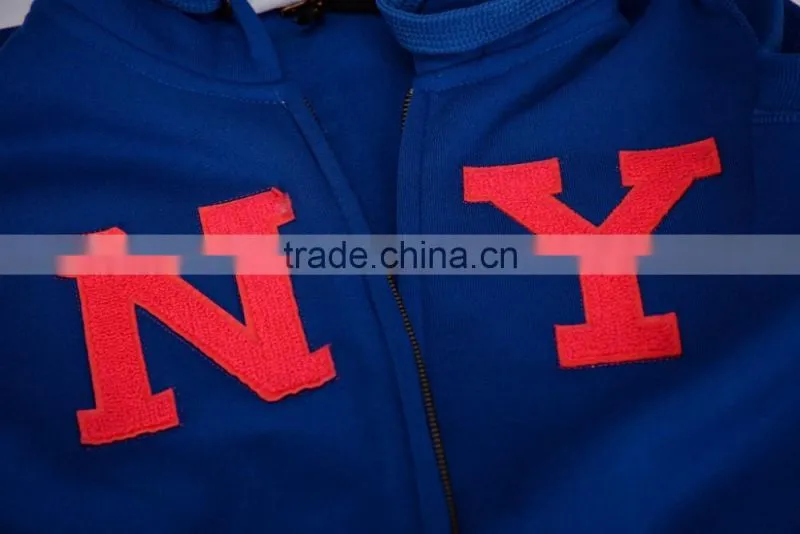 New Design Hot Selling NY Young Men Hiphop Style 100% Cotton Fleece Sleeveless Hoody Vest With High Quality