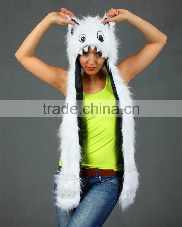 Fashion classical soft real animal mink fur hood hats