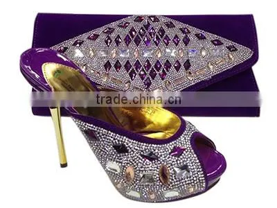 2015 Wholesale High Heel African Shoes And Bags Dress Shoes And Matching Bags MG0011