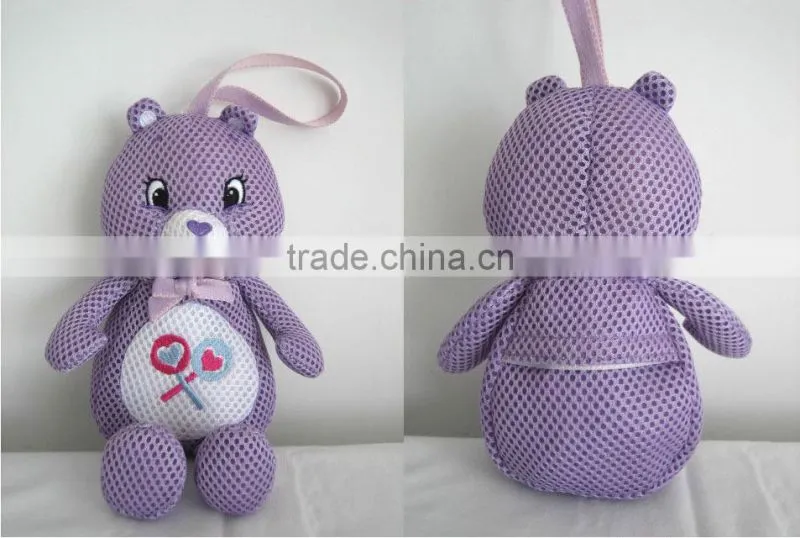 stuffed toy with candy bag