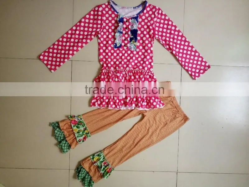 wholesale children's boutique clothing best selling products 2017 in usa rural style girl long sleeve suit