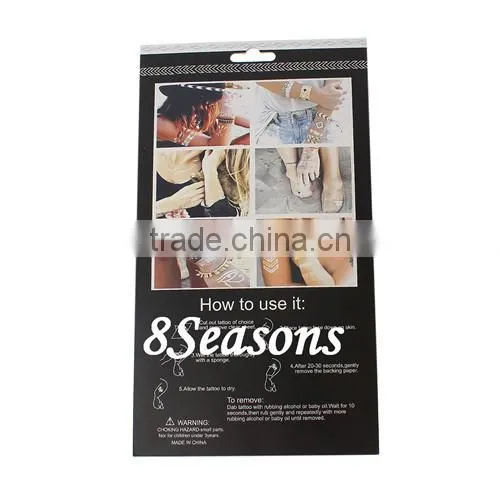Best Selling Metallicluster Paper Temporary Tattoos Sticker For Body Art
