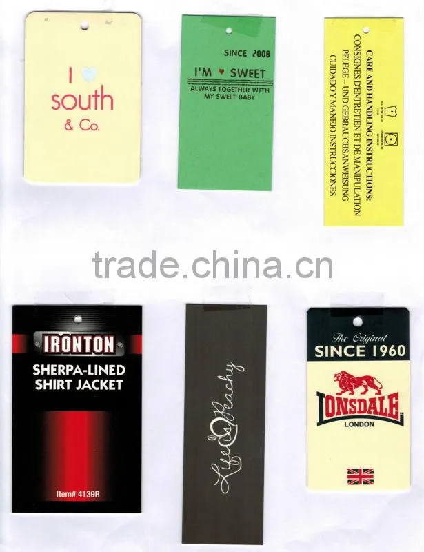 customized design logo paper hang tags
