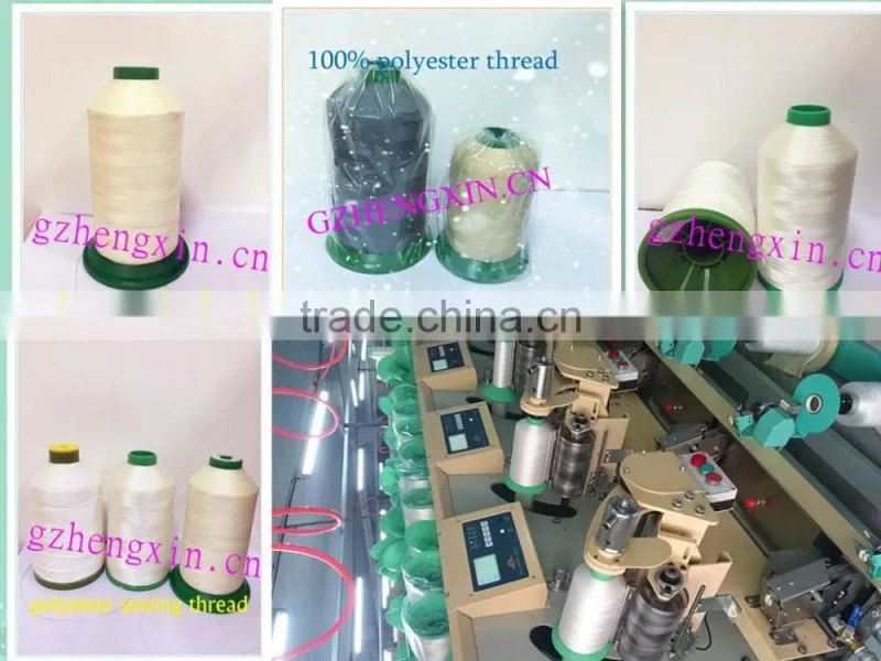 raw white 150d/2 , 100% polyester quilting sewing thread for making mattress