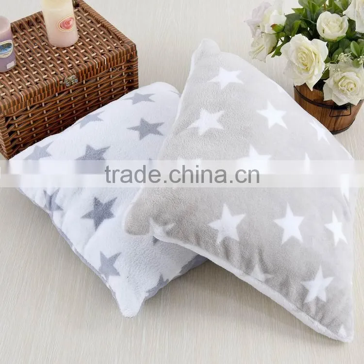 Double side custom print microfiber flannel fleece luxury extra large cushions