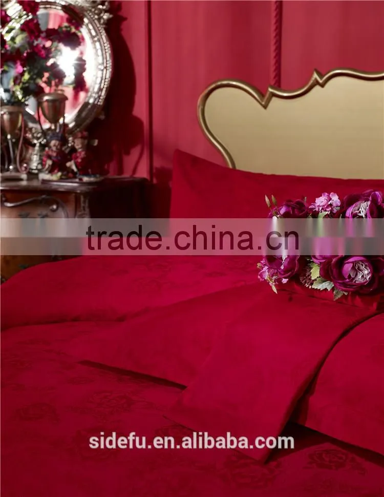 Wholesale Luxury Cotton Wedding Bed Sheet Bedding Set