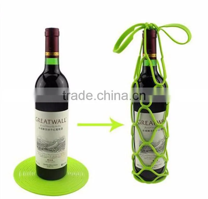 Multifuction Silicone Dinning Mat Heat Resistant Placemat Silicone Wine Bottle Basket