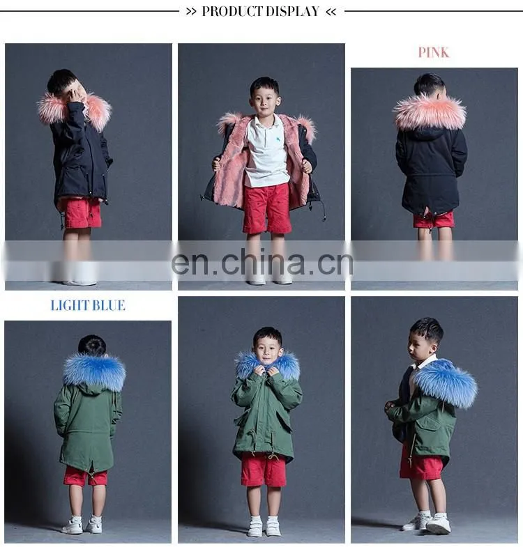 2017 Top selling products childrens faux fur collar jacket coats sale