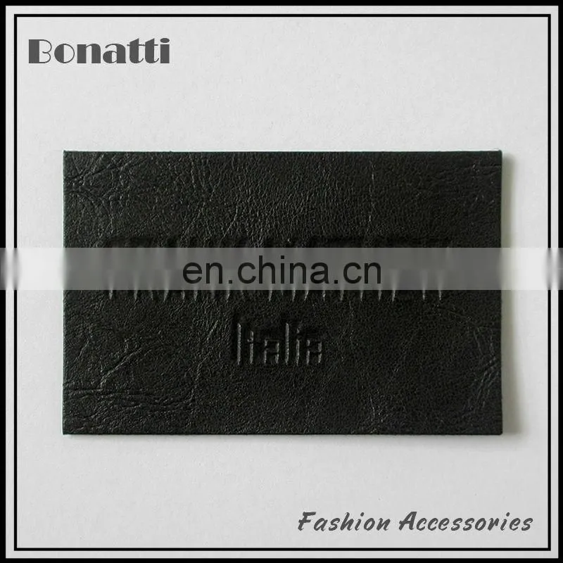 leather metal labels pu patches with rhinestone for jeans