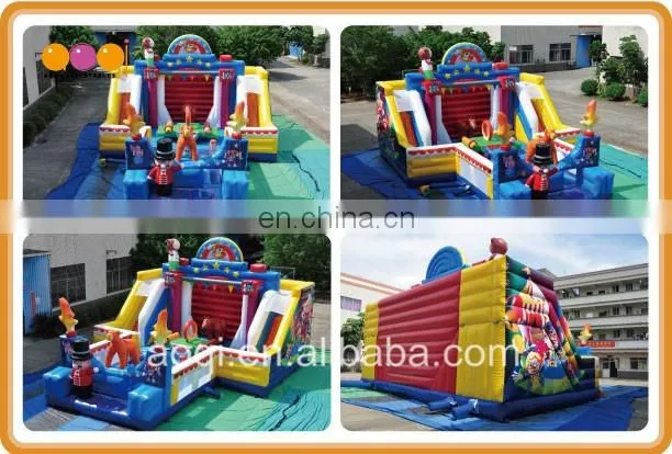 Custom design circus show fun city outdoor inflatable playground animal bouncer for sale