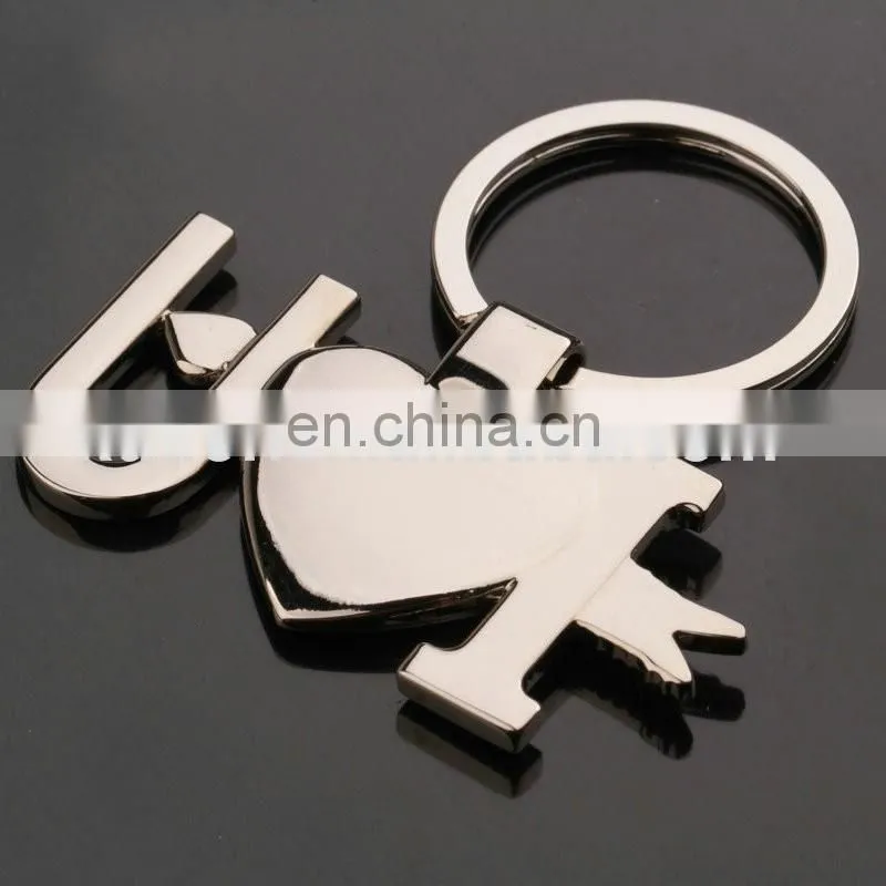 New Couple I LOVE YOU Keyring , Metal Heart Couple Keychain , Lover Romantic Creative Key Chain