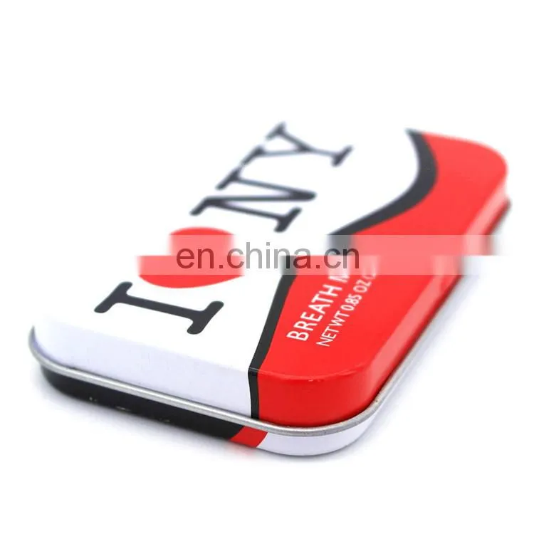 Custom decoration rectangular empty metal candy tin cans manufacturer