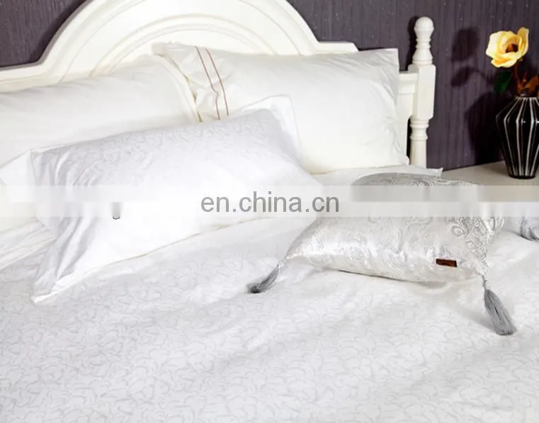white hotel jacqaurd/check/sateen/plain flat sheet for 5 star hotel