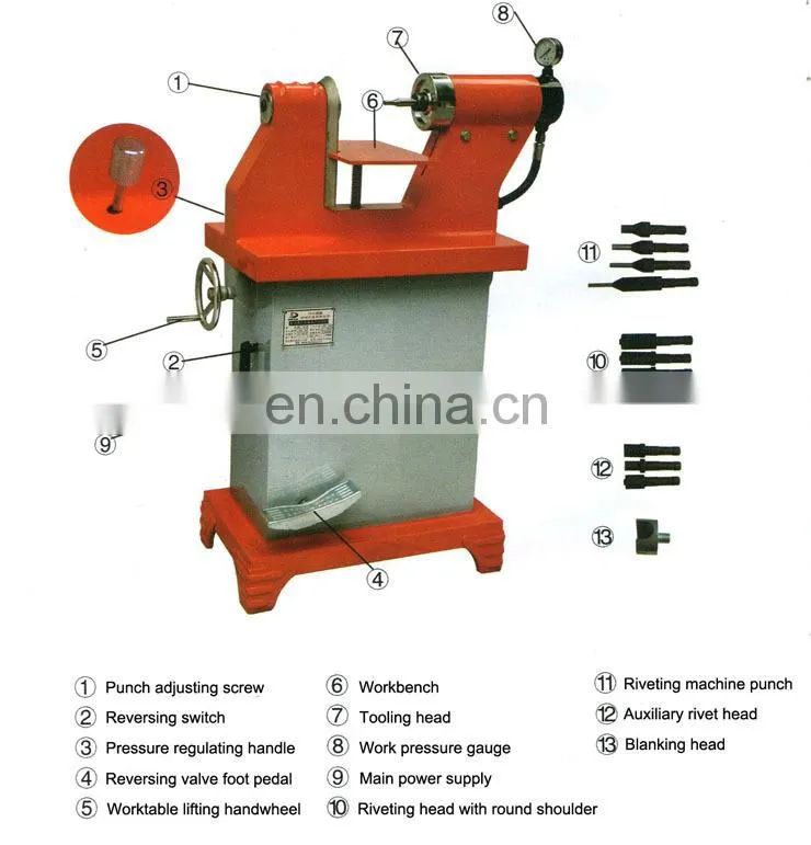 hot hydraulic brake shoe riveting machine low price