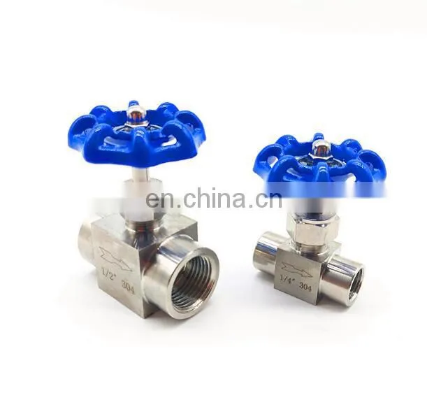 304 stainless steel straight through female thread needle valve