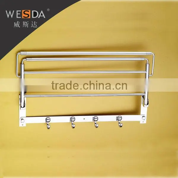 Stainless Steel Movable Towel Rack with hook