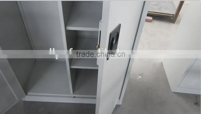 (DL-W1) Two Swing Door grey steel wardrobes