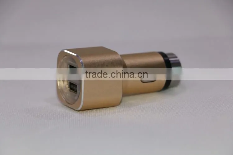 Two interfaced USB car vehicle charger with PVC blister gift box mobile accessories