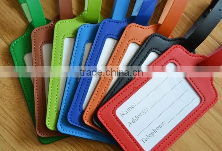 wholesale genuine leather luggage tags baggage tags colorful luggage parts