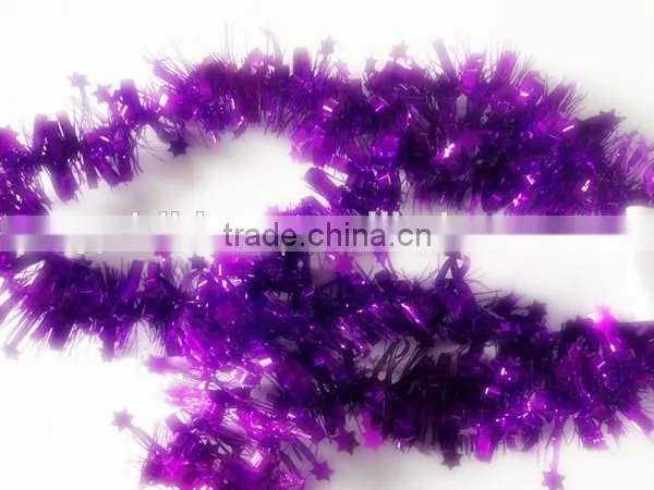 Pumpkin Style Metallic Foil PVC Halloween Tinsel For Decoration