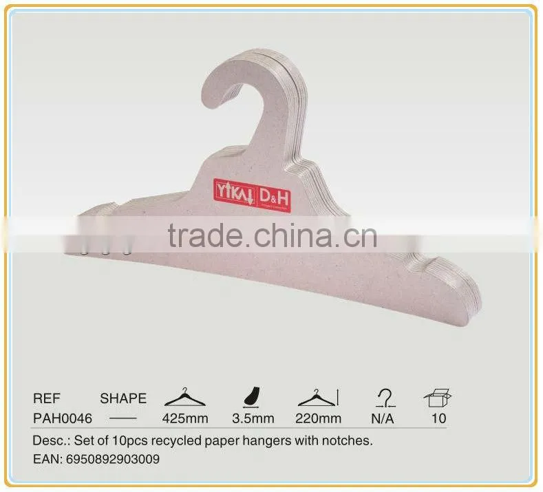 Cheap High Quality Recycled Paper Hanger For Laundry